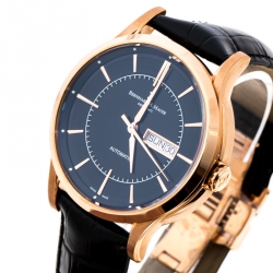 Pre Owned Bernhard H Mayer Black Rose Gold PVD Plated Stainless Steel Chronos-Rose Gold Limited Edition Men's Wristwatch 42MM
