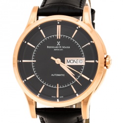 Bernhard H Mayer Black Rose Gold PVD Plated Stainless Steel Chronos-Rose Gold Limited Edition Men's Wristwatch 42MM