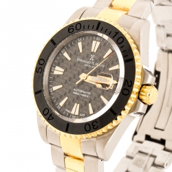 Bernhard H Mayer Grey Carbon Fiber Two-Tone Stainless Steel Nauticus Royale III Men's Wristwatch 45 mm