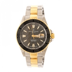Bernhard H Mayer Grey Carbon Fiber Two-Tone Stainless Steel Nauticus Royale III Men's Wristwatch 45 mm