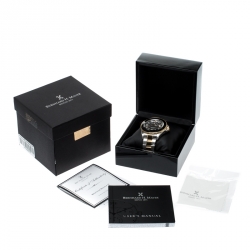 Bernhard H Mayer Grey Carbon Fiber Two-Tone Stainless Steel Nauticus Royale III Men's Wristwatch 45 mm