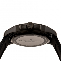 Bernhard H. Mayer Black PVD Coated Stainless Steel Drift Glider Men's Wristwatch 44 mm