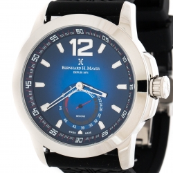 Bernhard H Mayer Blue Stainless Steel Drift Men's Wristwatch 44 mm