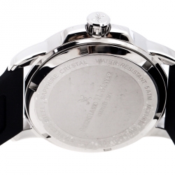 Bernhard H. Mayer Blue Stainless Steel Black Silicon Drift Men's Wristwatch 44 mm