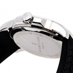 Bernhard H. Mayer Blue Stainless Steel Black Silicon Drift Men's Wristwatch 44 mm
