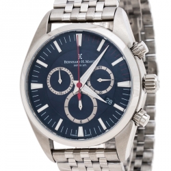 Pre Owned Bernhard H. Mayer Blue Stainless Steel Ascent Chronograph BH06/CW Men's Wristwatch 44 MM