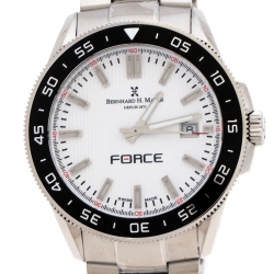 Bernhard H. Mayer White Stainless Steel Force Quantum Men's Wristwatch 43 mm