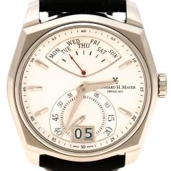 Pre Owned Bernhard H Mayer White Stainless Steel La Rétrograde Explorer Men's Wristwatch 42mm