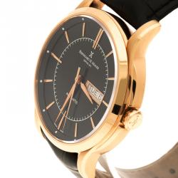 Bernhard H Mayer Black Rose Gold PVD Plated Stainless Steel Chronos-Rose Gold Limited Edition Men's Wristwatch 42MM