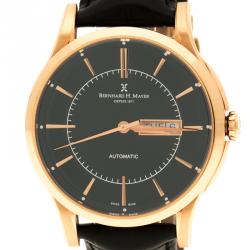 Bernhard H Mayer Black Rose Gold PVD Plated Stainless Steel Chronos-Rose Gold Limited Edition Men's Wristwatch 42MM