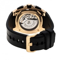 Bernhard H. Mayer Black Rose Gold Tone Exemplar Men's Wristwatch 46 mm