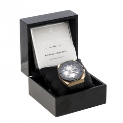 Bernhard H. Mayer Black Rose Gold Tone Exemplar Men's Wristwatch 46 mm