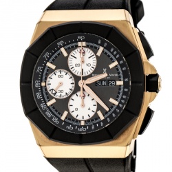 Bernhard H. Mayer Black Rose Gold Tone Exemplar Men's Wristwatch 46 mm