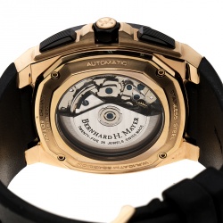 Bernhard H. Mayer Black Rose Gold Tone Exemplar Men's Wristwatch 46 mm