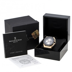 Bernhard H. Mayer Black Rose Gold Tone Exemplar Men's Wristwatch 46 mm