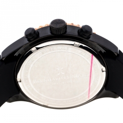 Pre Owned Bernhard H. Mayer Black & Rose Gold Plated Stainless Steel Hugo Chronograph Men's Wristwatch 48 mm