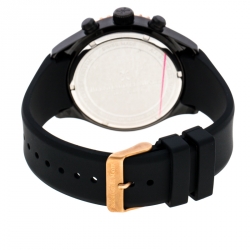 Pre Owned Bernhard H. Mayer Black & Rose Gold Plated Stainless Steel Hugo Chronograph Men's Wristwatch 48 mm