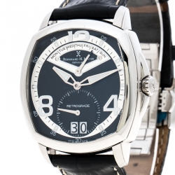 Pre Owned ..Bernhard H Mayer Black Stainless Steel La Retrograde II Men's Wristwatch 42 mm