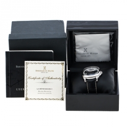 Pre Owned ..Bernhard H Mayer Black Stainless Steel La Retrograde II Men's Wristwatch 42 mm