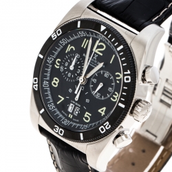 Pre Owned Bernhard H. Mayer Black Stainless Steel Chronomax Men's Wristwatch 41 mm
