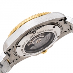 Bernhard H. Mayer Grey Carbon Fiber Two-Tone Stainless Steel Nauticus Royale III Men's Wristwatch 45 mm
