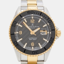 Pre Owned Bernhard H. Mayer Black Two-Tone Stainless Steel Nauticus Royale II Men's Wristwatch 45 mm