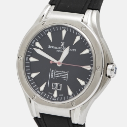 Pre Owned Bernhard H. Mayer Black Stainless Steel Rubber Le Classique UAE 50th Anniversary BH53P/CW Men's Wristwatch 42 mm
