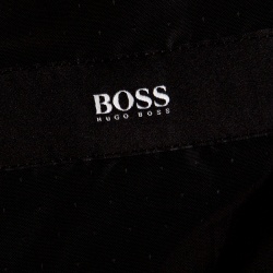 Pre Owned Boss by Hugo Boss Black Wool Satin Trim Detail Cary/Grant Suit L