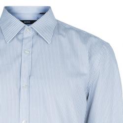Pre Owned BOSS By Hugo Boss Men's Striped Formal Shirt L