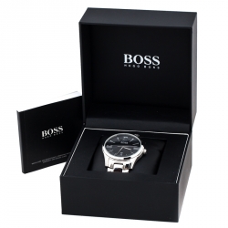 Pre Owned Boss By Hugo Boss Black Stainless Steel HB.225.1.14.2679 Men's Wristwatch 43 mm