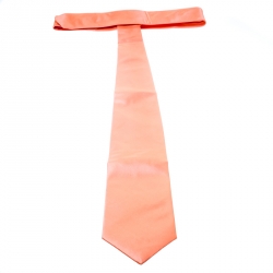 Pre Owned Boss by Hugo Boss Orange Silk Traditional Tie