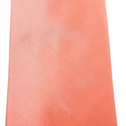 Pre Owned Boss by Hugo Boss Orange Silk Traditional Tie