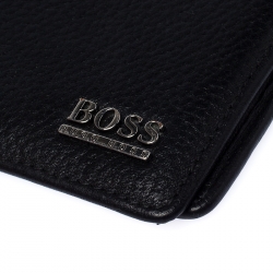 Boss By Hugo Boss Black Leather Bifold Wallet