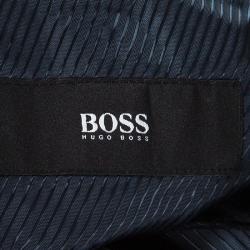 Boss by Hugo Boss Navy Blue Striped Wool The James/Sharp 2 Suit XL