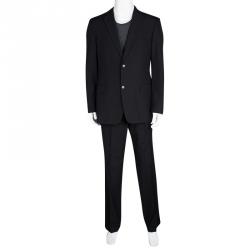 Boss by Hugo Boss Black Striped Wool Pasolini1/Movie1 Suit XL