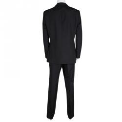 Boss by Hugo Boss Black Striped Wool Pasolini1/Movie1 Suit XL