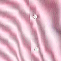 Pre Owned Boss by Hugo Boss Red and White Striped Cotton Regular Fit Shirt 3XL