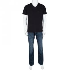 مملوكة مسبقًا بنطلون جينز بوس باي هوغو بوس ماين 1 أزرق داكن نمط باهت XL