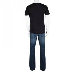 مملوكة مسبقًا بنطلون جينز بوس باي هوغو بوس ماين 1 أزرق داكن نمط باهت XL