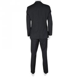 Boss By Hugo Boss Grey Wool Striped The Grand/Central1 Suit M