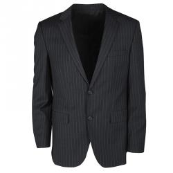 Boss By Hugo Boss Grey Wool Striped The Grand/Central1 Suit M