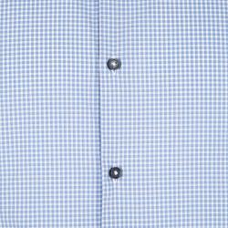 مملوكة مسبقًا قميص بوس باي هوغو بوس جوري سليم فيت قطن سترتش كاروهات أزرق وأبيض L