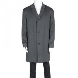 Boss Hugo Boss Grey Wool Cashmere Coat XXL