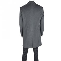 Boss Hugo Boss Grey Wool Cashmere Coat XXL