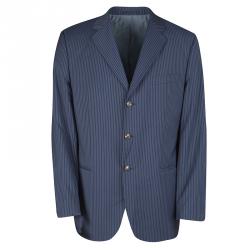 Boss By Hugo Boss Blue Striped Wool The Who/Sharp Suit XXL