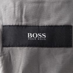 Pre Owned Boss by Hugo Boss Black Wool Regular Fit Two Button Blazer M