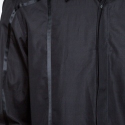 Pre Owned Boss by Hugo Boss Black Cotton Ribbon Panel Detail Button Front Shirt XL