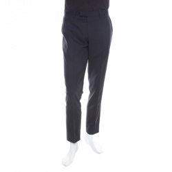 مملوكة مسبقًا Boss By Hugo Boss Grey Wool Tailored Trousers S