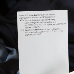 Pre Owned Boss by Hugo Boss Navy Blue Felted Wool and Cashmere Stratus Overcoat M