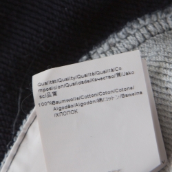 Pre Owned Boss By Hugo Boss Black & Grey Cable Knit Collar Sweatshirt M